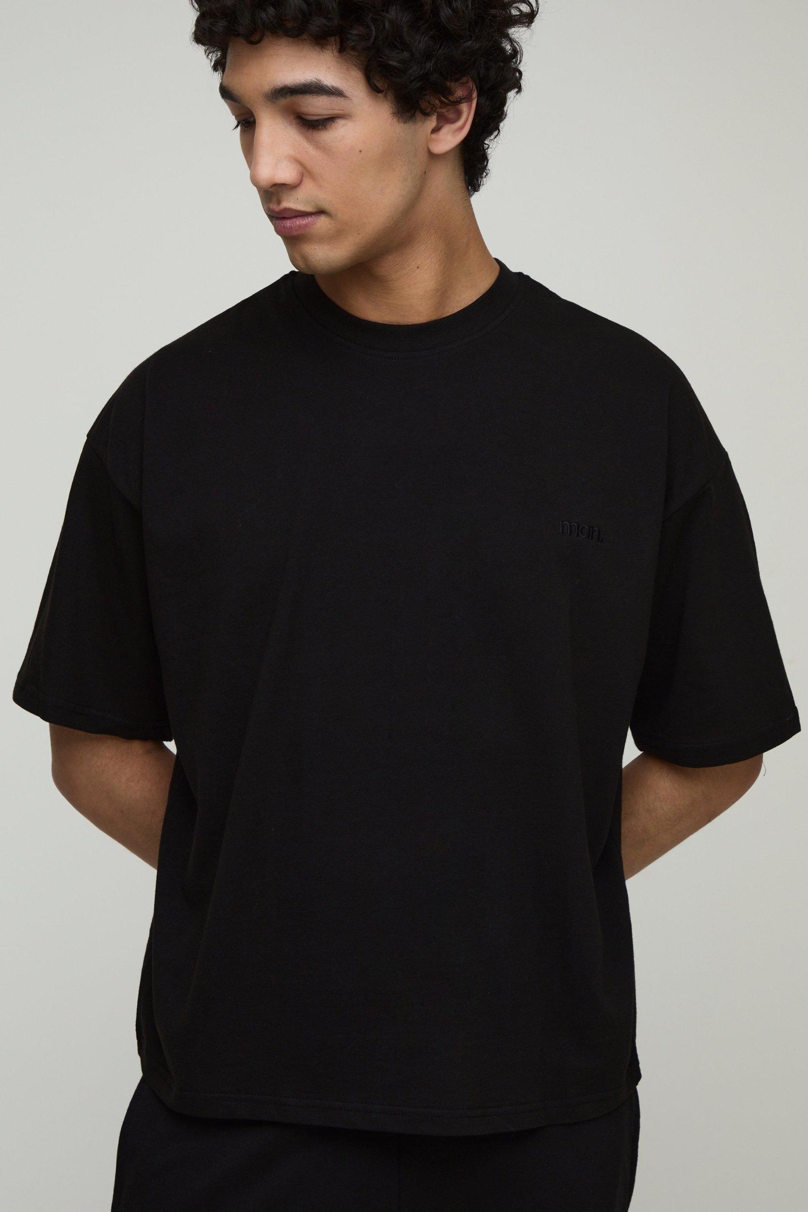 MAN. Oversized Boxy Crew Neck T-shirt | boohooMAN USA Product Image