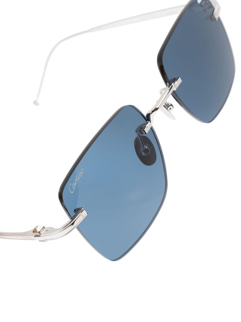 Signature C de Cartier Precious rectangular sunglasses Product Image