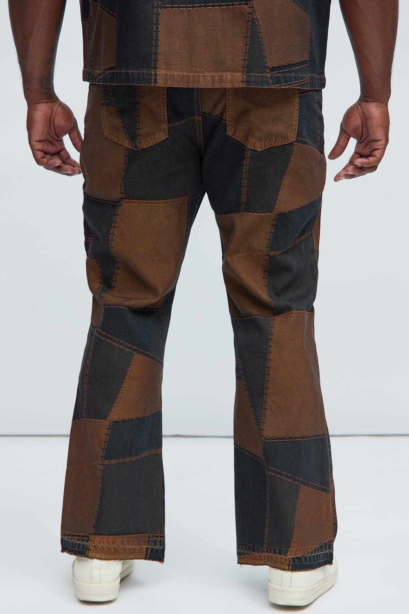 Verdugo Stacked Slim Flare Jeans - Brown/combo Product Image