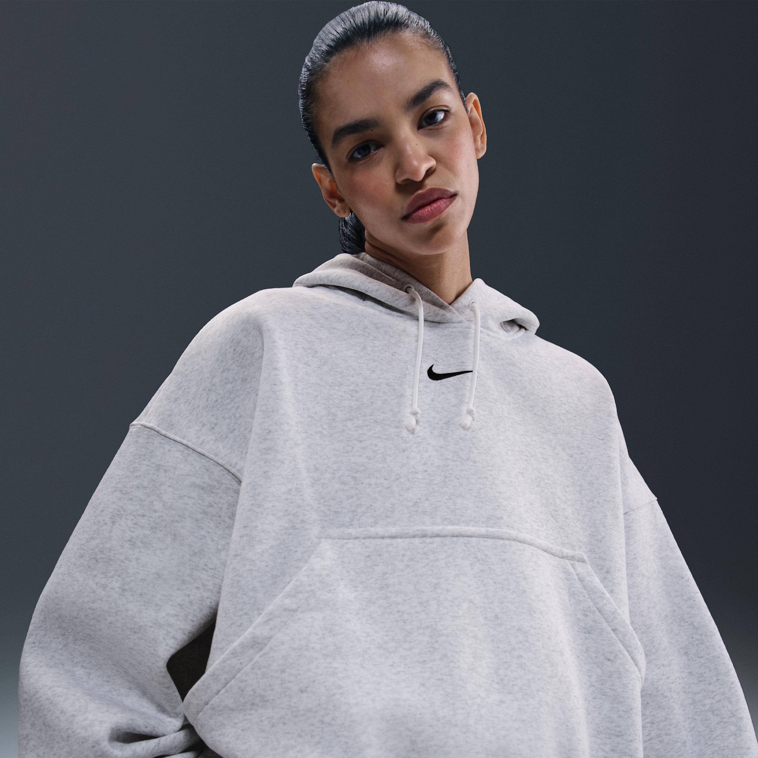 Womens Nike Sportswear Phoenix Fleece Over-Oversized Pullover Hoodie | DQ5858-051 Product Image