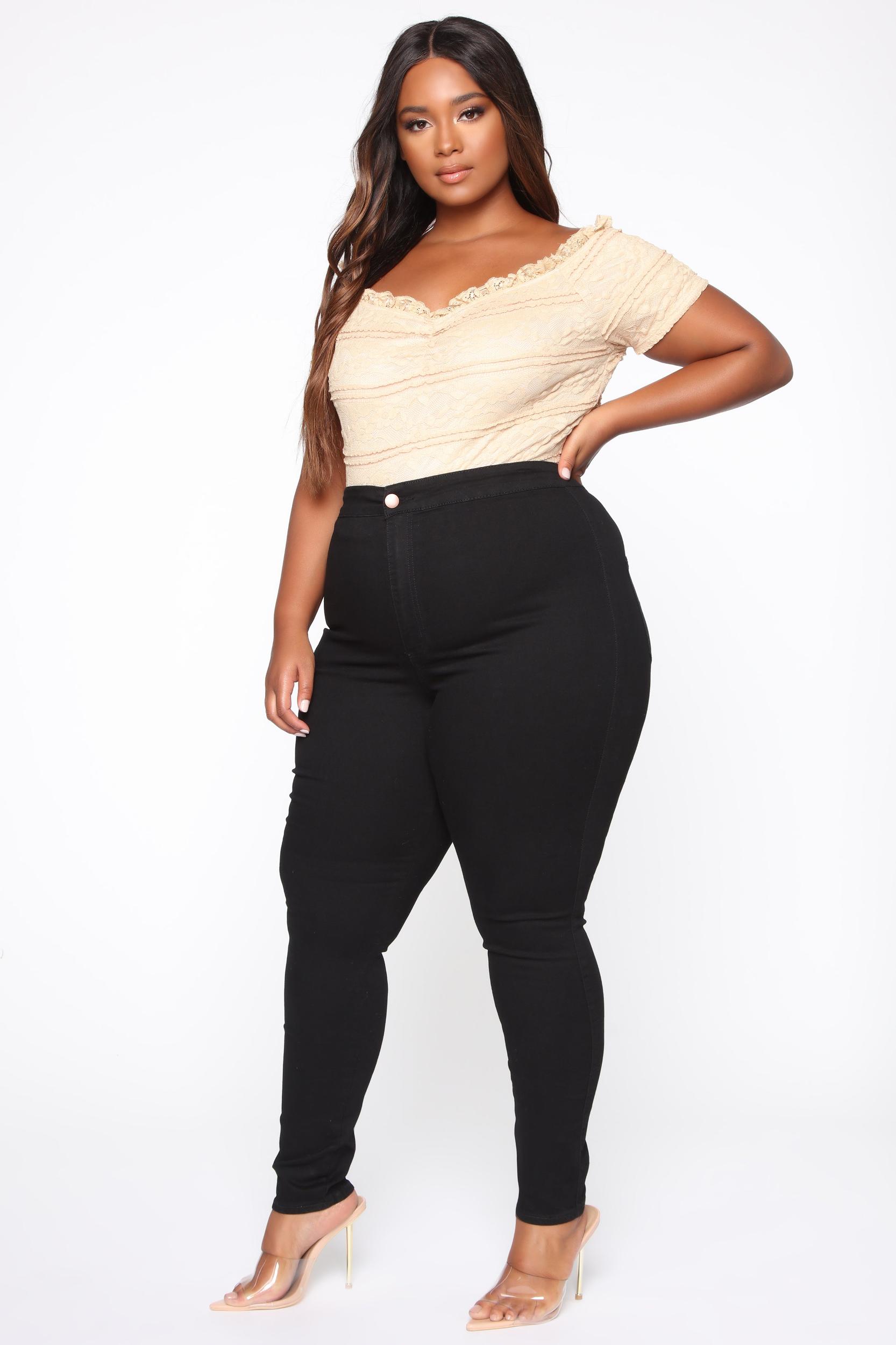 Luxe Ultra High Waist Skinny Jeans - Black Product Image