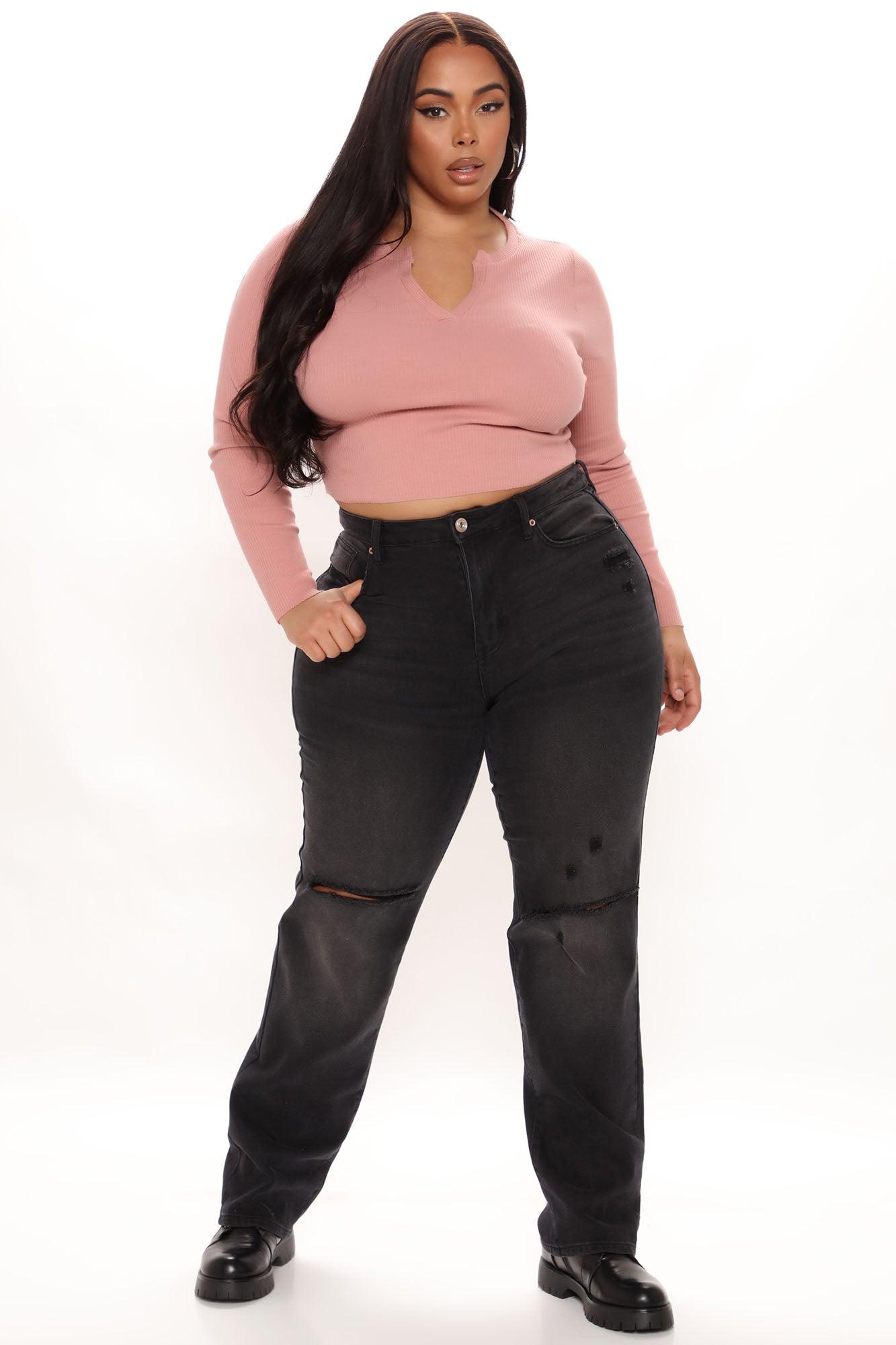 90's Nostalgia Straight Leg Jeans - Black Product Image