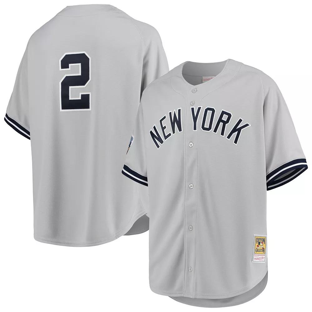 Men's Mitchell & Ness Derek Jeter Gray New York Yankees 1998 Cooperstown Collection Road Authentic Jersey, Size: 36, Grey Product Image