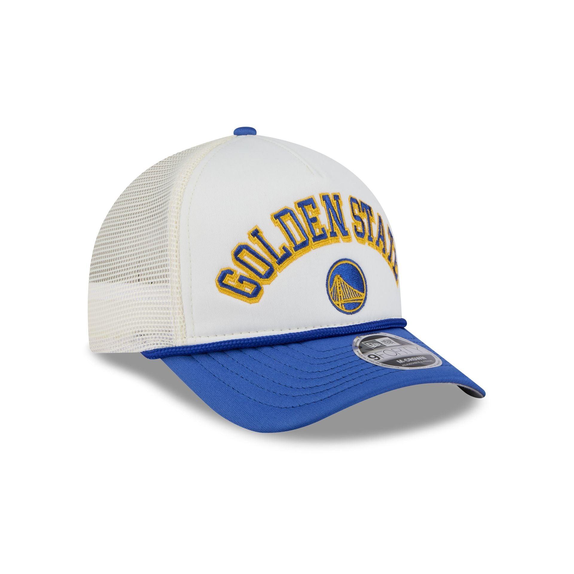 Golden State Warriors Chrome Arch 9FORTY M-Crown A-Frame Trucker Hat Male Product Image