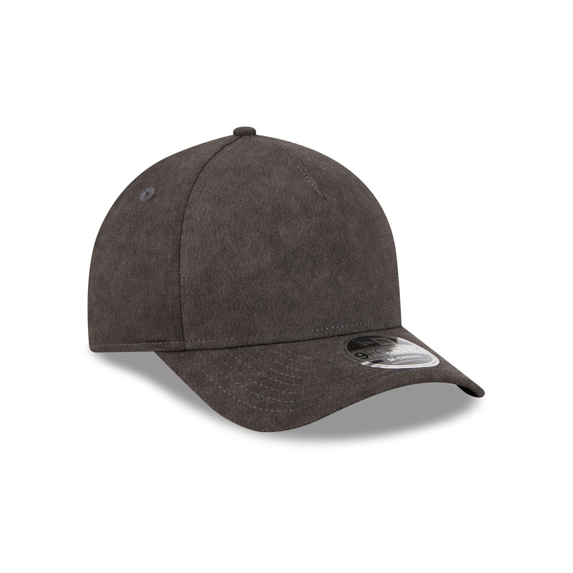 New Era Cap Washed Twill Black 9FORTY M-Crown A-Frame Adjustable Hat Male Product Image