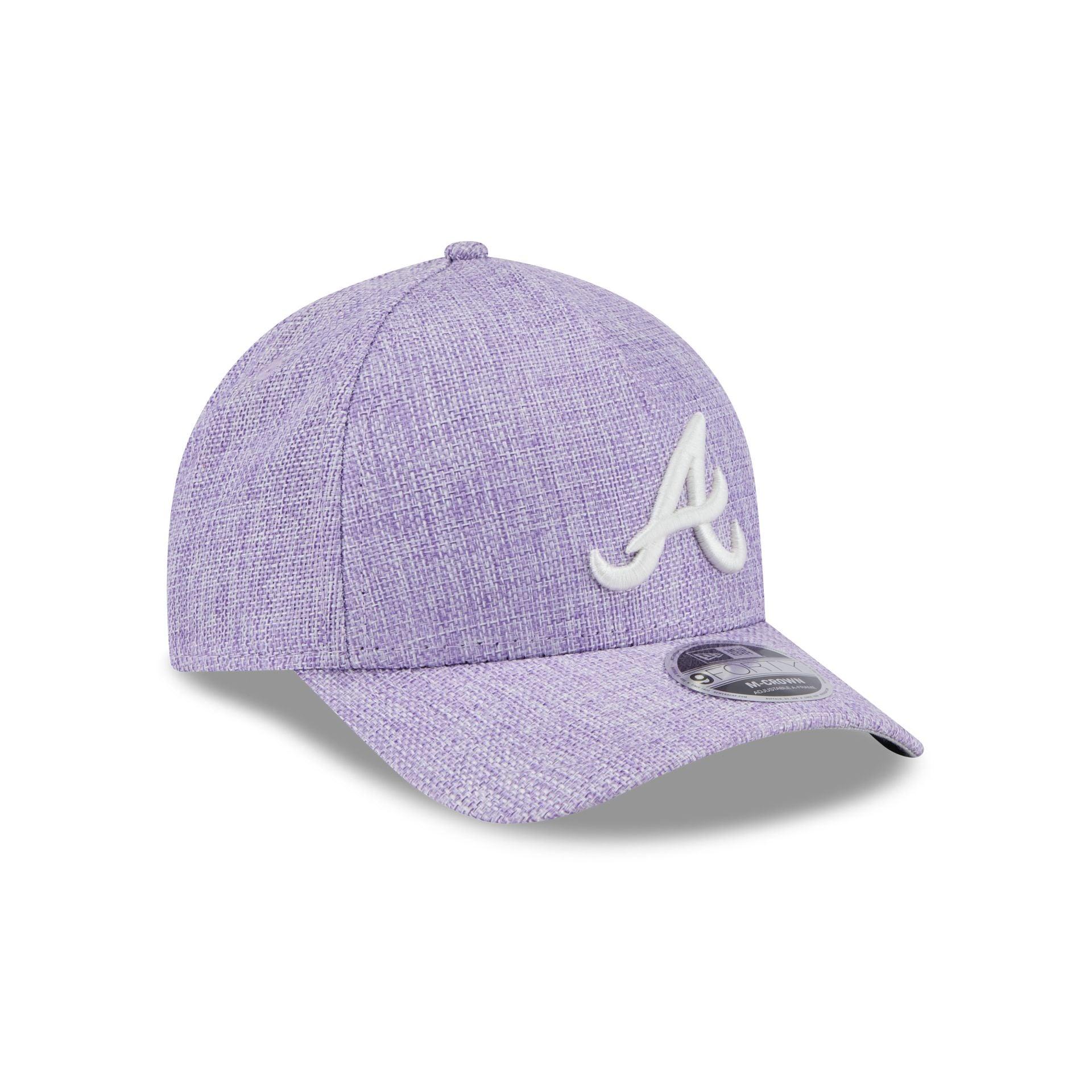 Atlanta Braves Cotton Weave Purple 9FORTY M-Crown A-Frame Snapback Hat Male Product Image