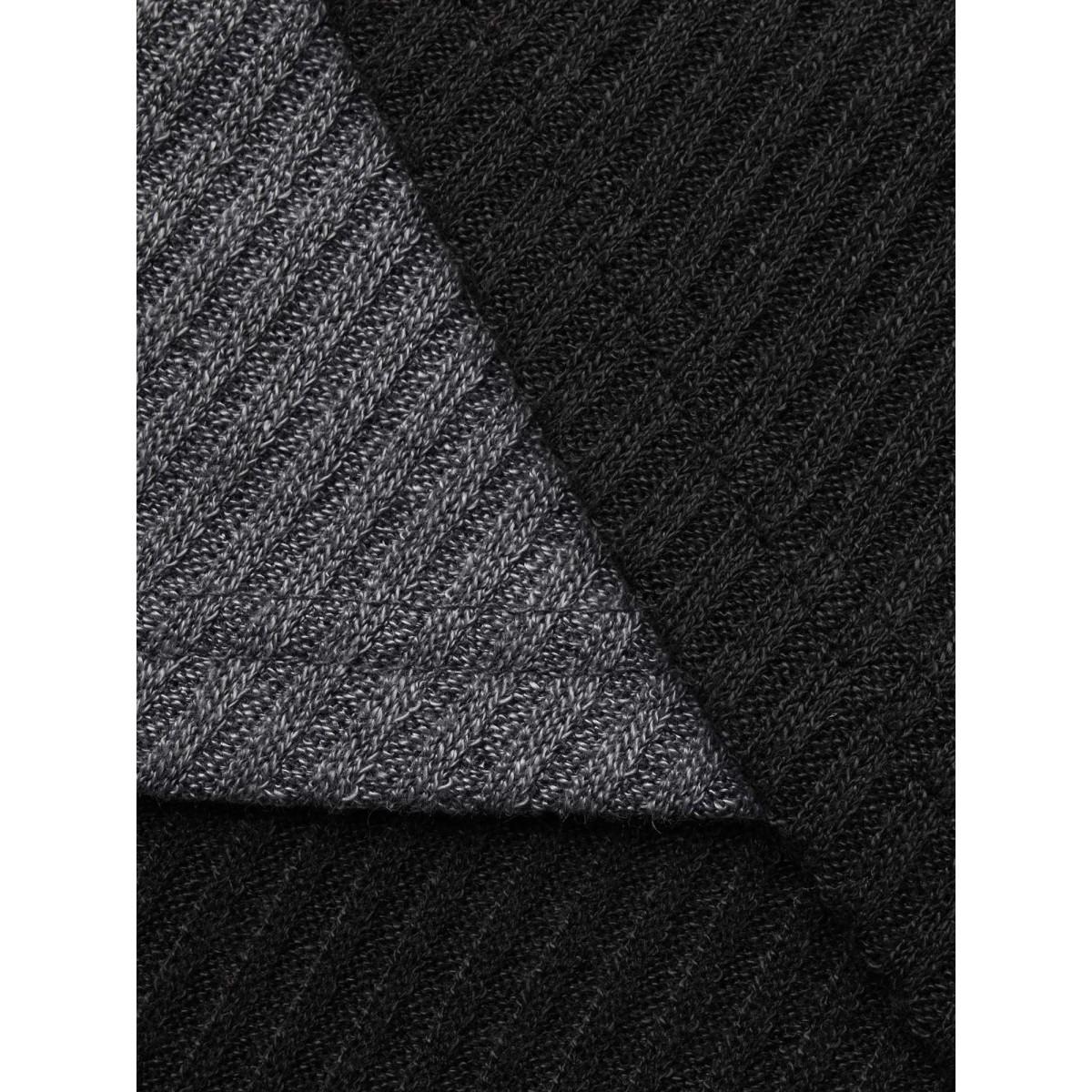 Plus Size Overlap Collar Lace Trim Stitch T-Shirt Black Women Timeless Overlapping V-neck Bodycon Elegant T-shirts BloomChic 18-20/2X Product Image