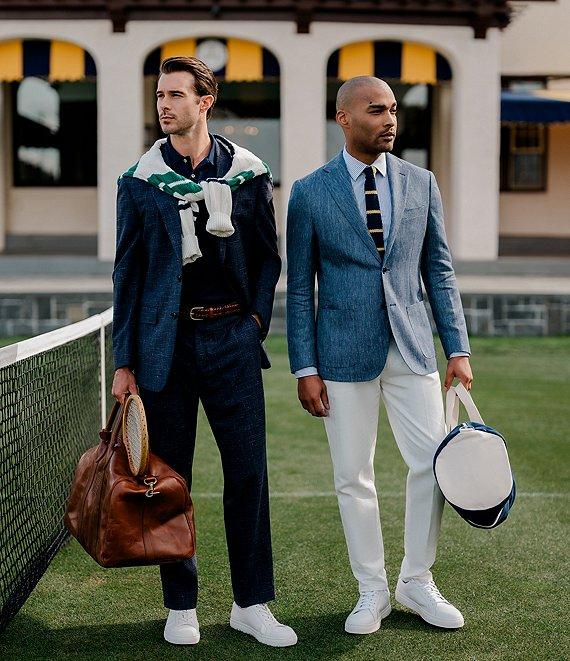 Hickey Freeman Classic Fit Linen Blend Herringbone Sport Coat Product Image