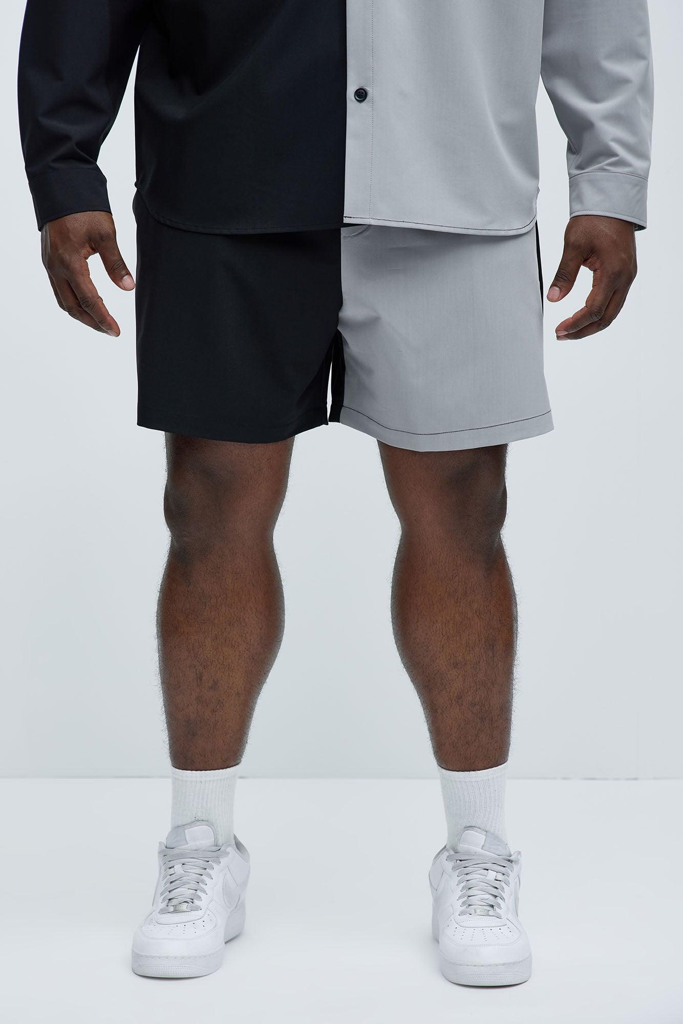 Colorblock Casual Short - Black/combo Product Image