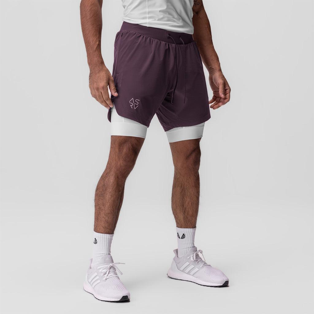 0866. Tetra-Lite® 7" Liner Short - Nightshade "Cyber"/White Male Product Image