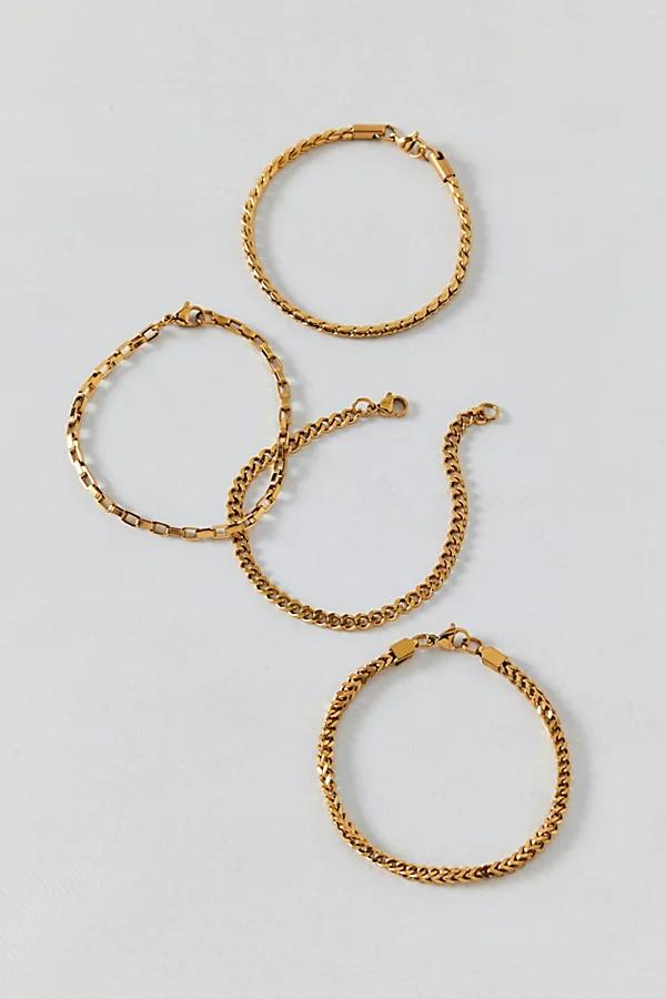 Essential Waterproof Chain Bracelet Set Womens at Urban Outfitters Product Image