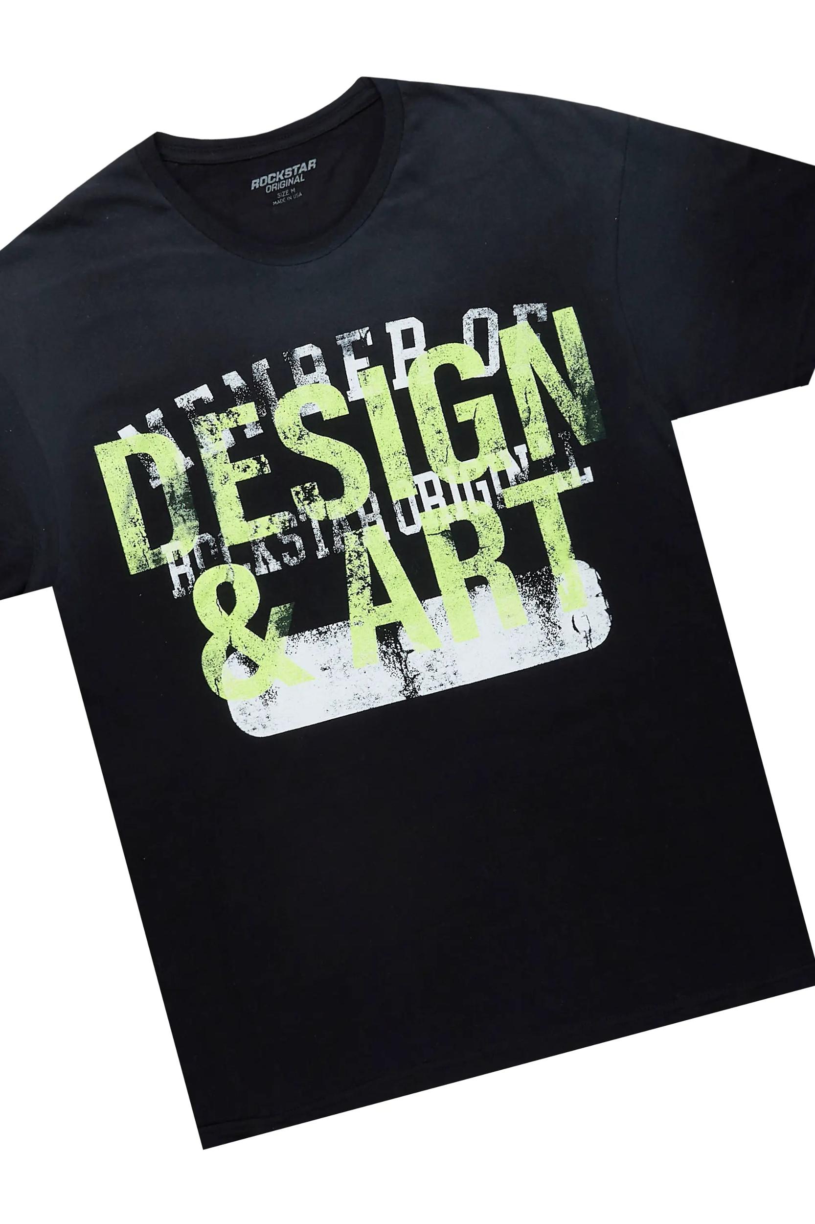 Darko Black T-Shirt/Stacked Flare Track Set Male Product Image