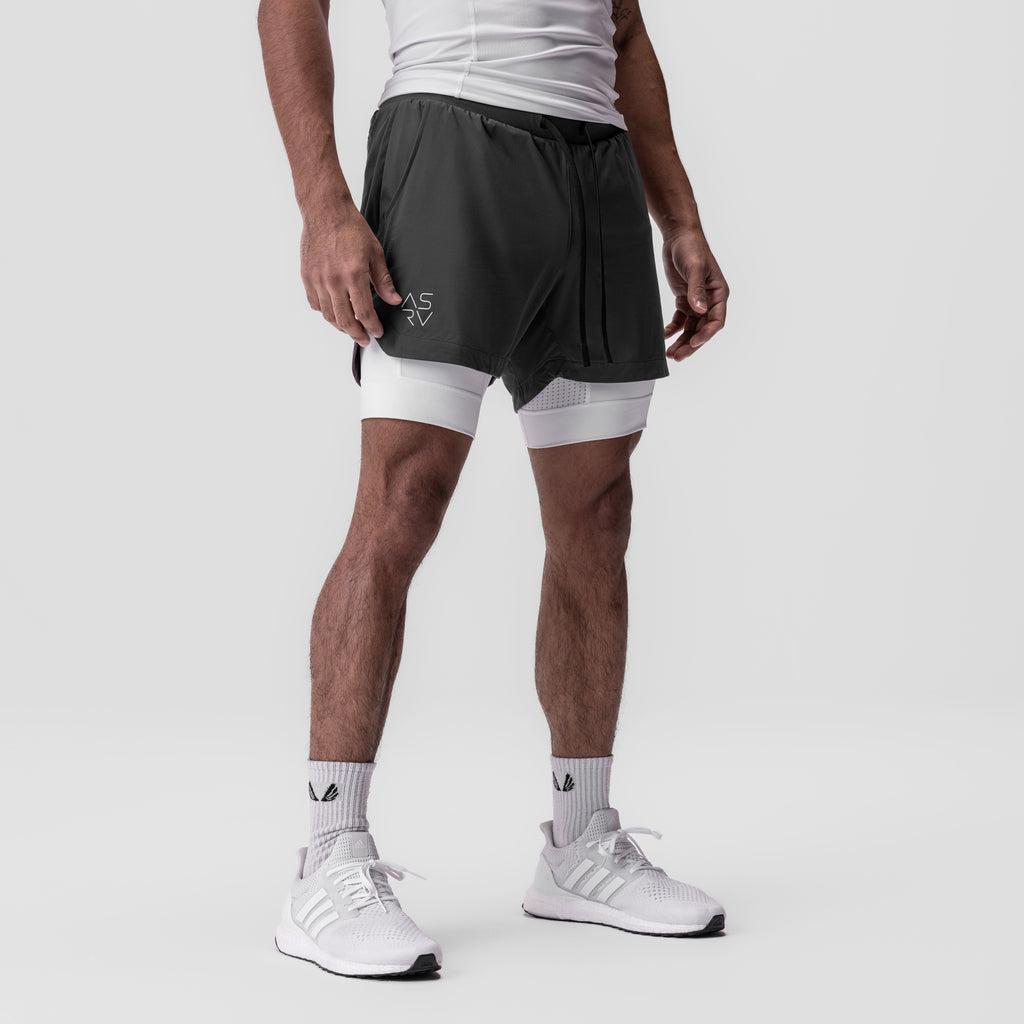 0865. Tetra-Lite® 5" Liner Short - Space Grey "Cyber"/White Male Product Image