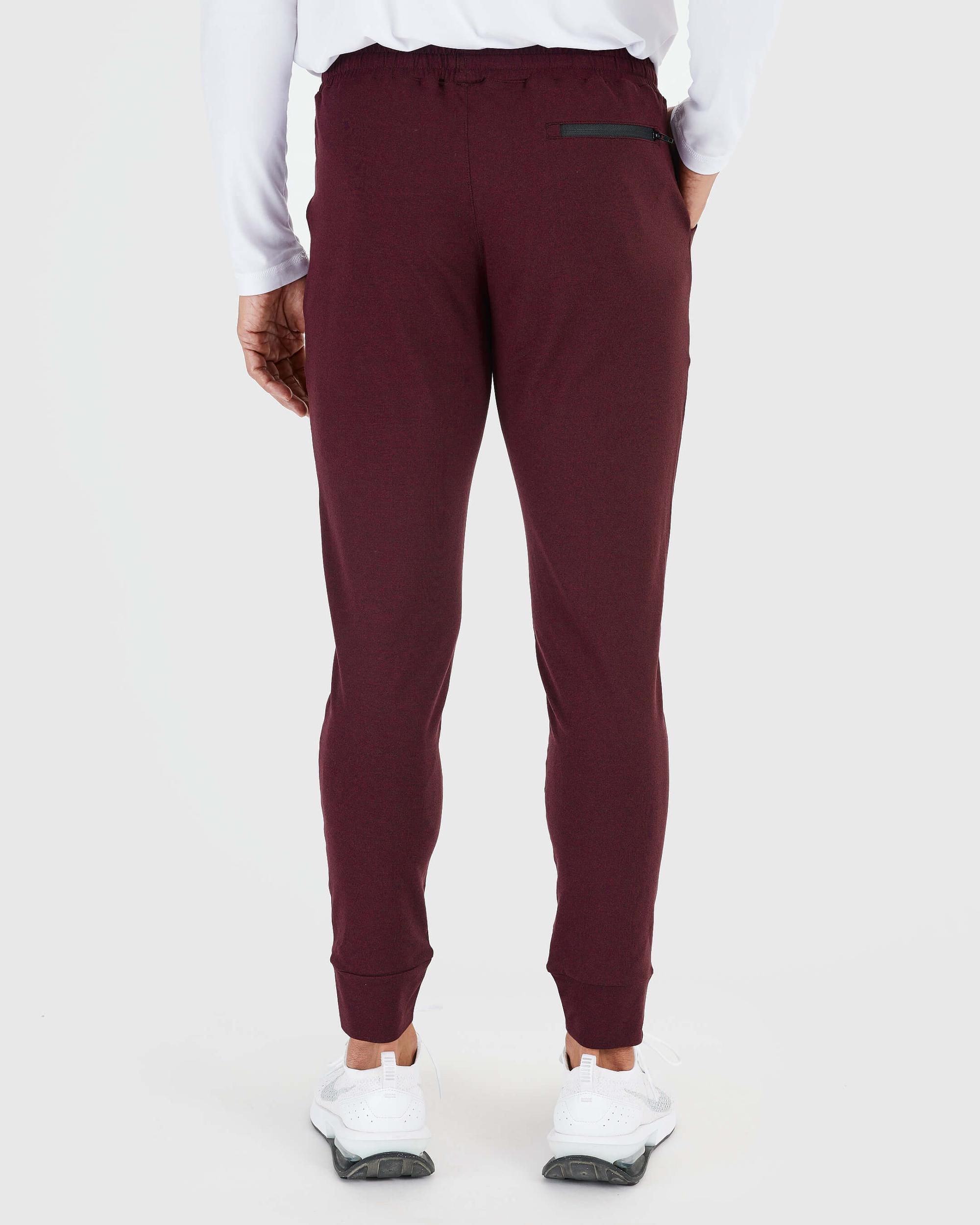 Dark Heather Burgundy Active Joggers Product Image