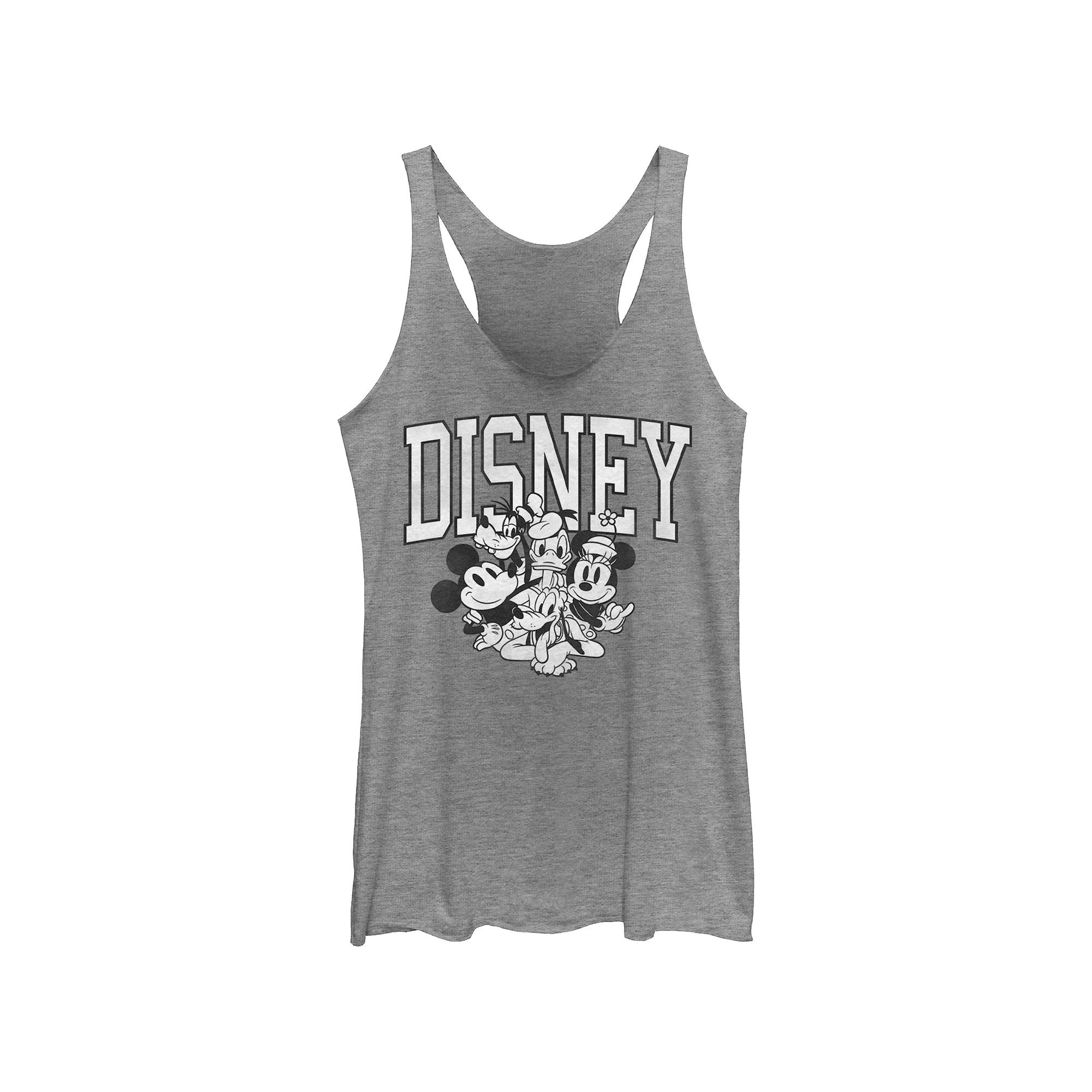 Disney's Mickey Mouse And Friends Vintage Group Poster Juniors' Tri-Blend Racerback Tank Top, Girl's,  Product Image