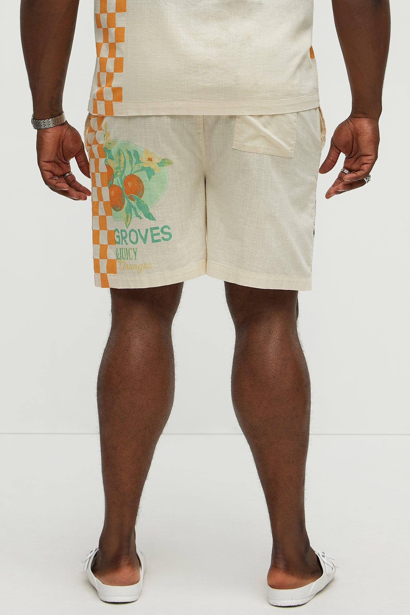 Groves Relaxed Drawstring Shorts - Cream Product Image