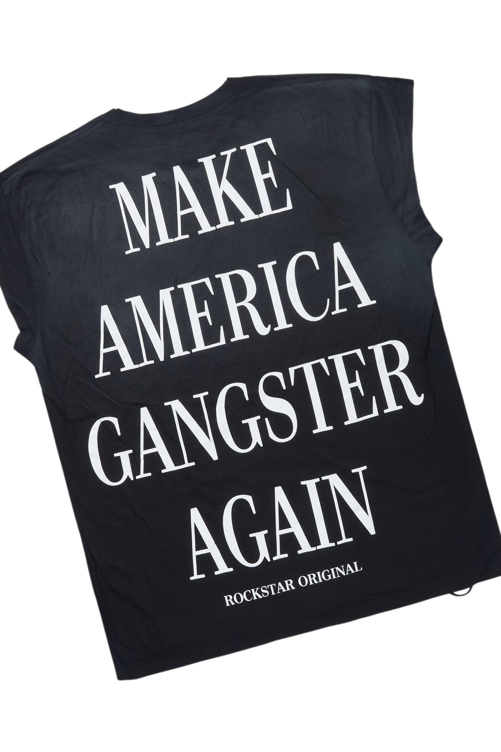 Akos Black/Red T-Shirt/Denim Short Set Male Product Image