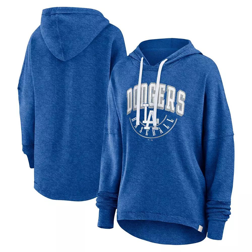 Women's Fanatics Branded Heather Royal Los Angeles Dodgers Luxe Pullover Hoodie, Size: Medium, Blue Product Image
