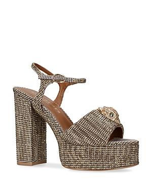 Kurt Geiger London Kensington Crystal Embellished Houndstooth Platform Sandals Product Image
