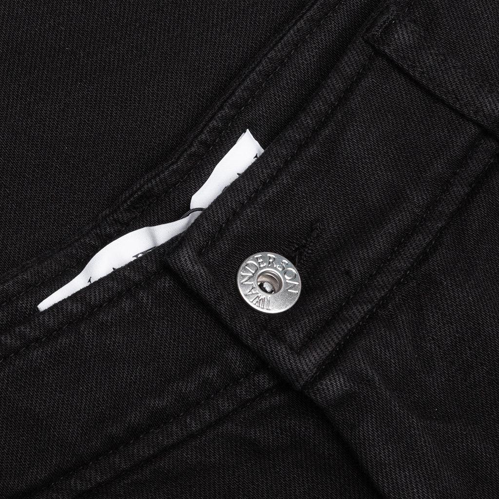 High Waist Wide Leg Trousers - Black Male Product Image