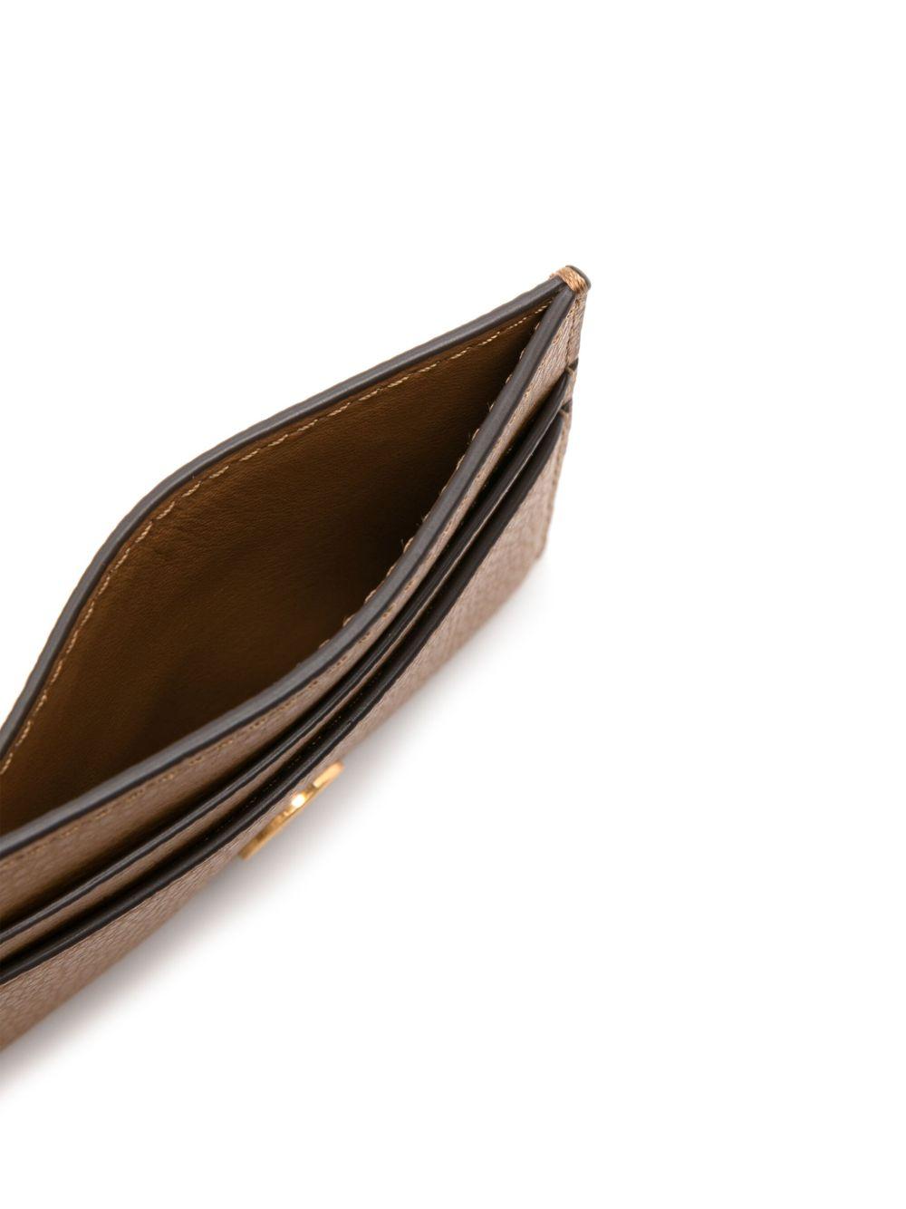 logo-plaque leather card holder Product Image