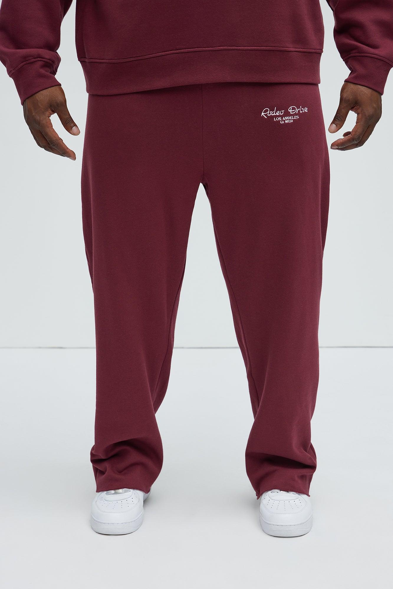 Rodeo Drive LA Sweatpants - Burgundy Product Image