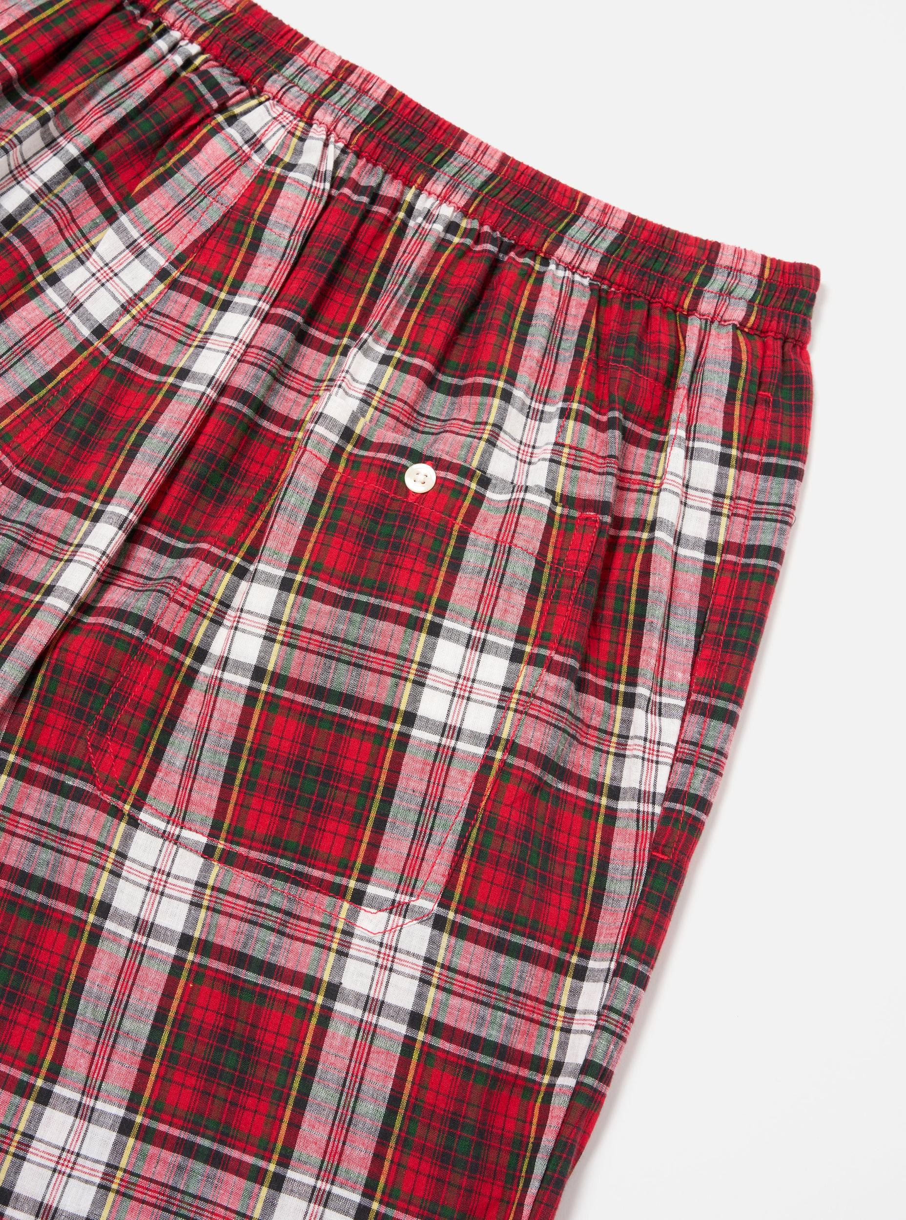 Short Pyjama Set in Red Madras Check Product Image