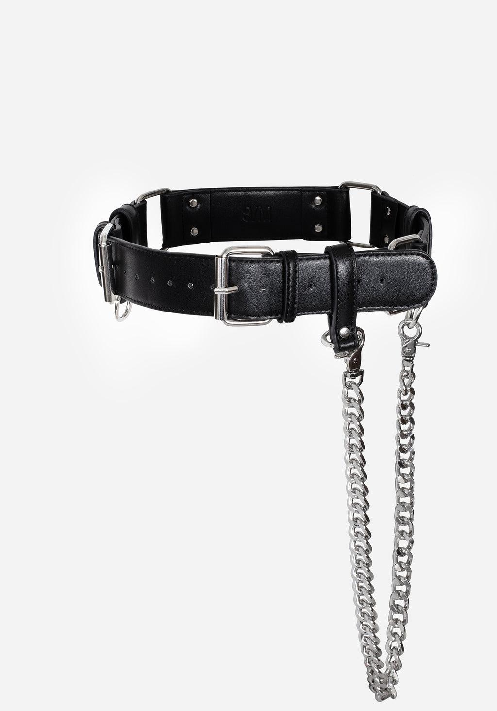 Mettle Double Buckle Chain Waist Belt Product Image