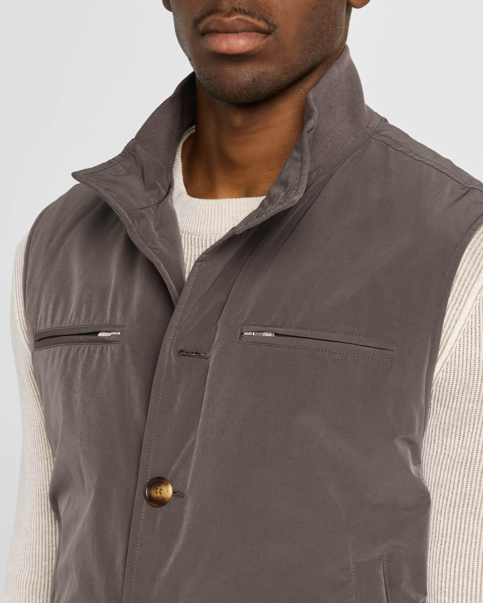 Men's Button-Front Bomber Vest Product Image