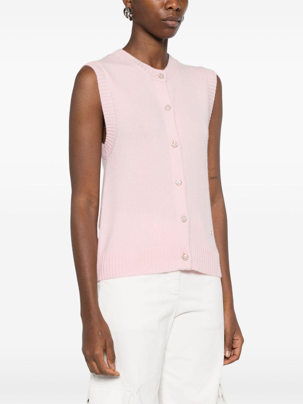 sleeveless wool-cashmere cardigan Product Image