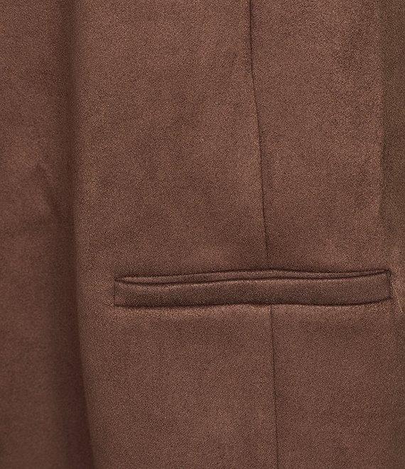 Double Zero Faux Suede Scoop Neck Sleeveless Shift Dress Product Image