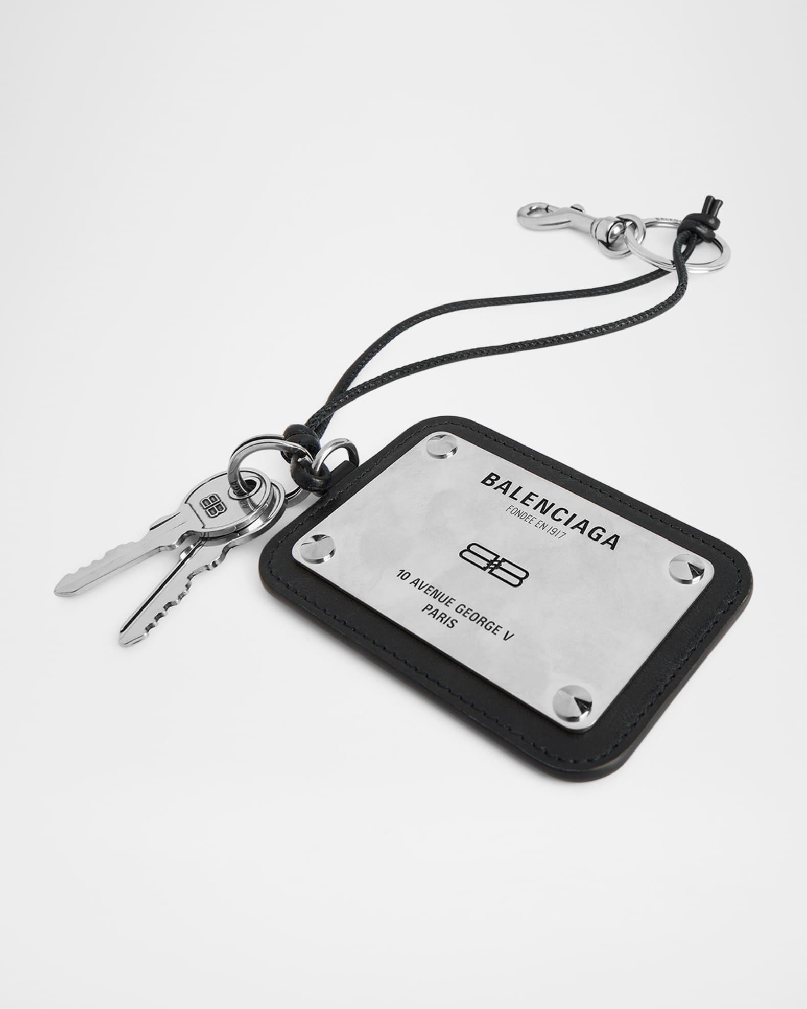 Men's Logo Plate Keychain with Charms Product Image