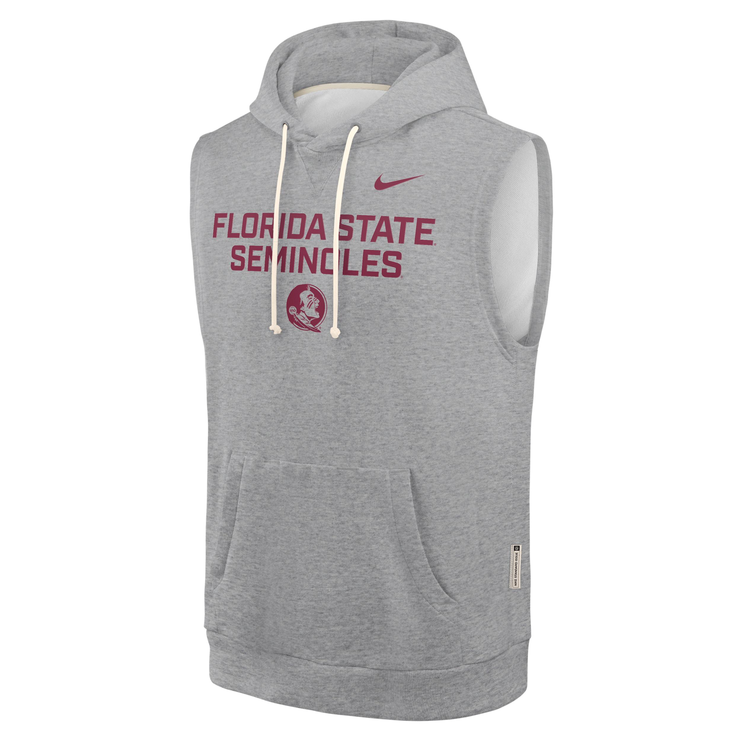 Florida State Sideline Nike Men's Dri-FIT College Sleeveless Pullover Hoodie Product Image