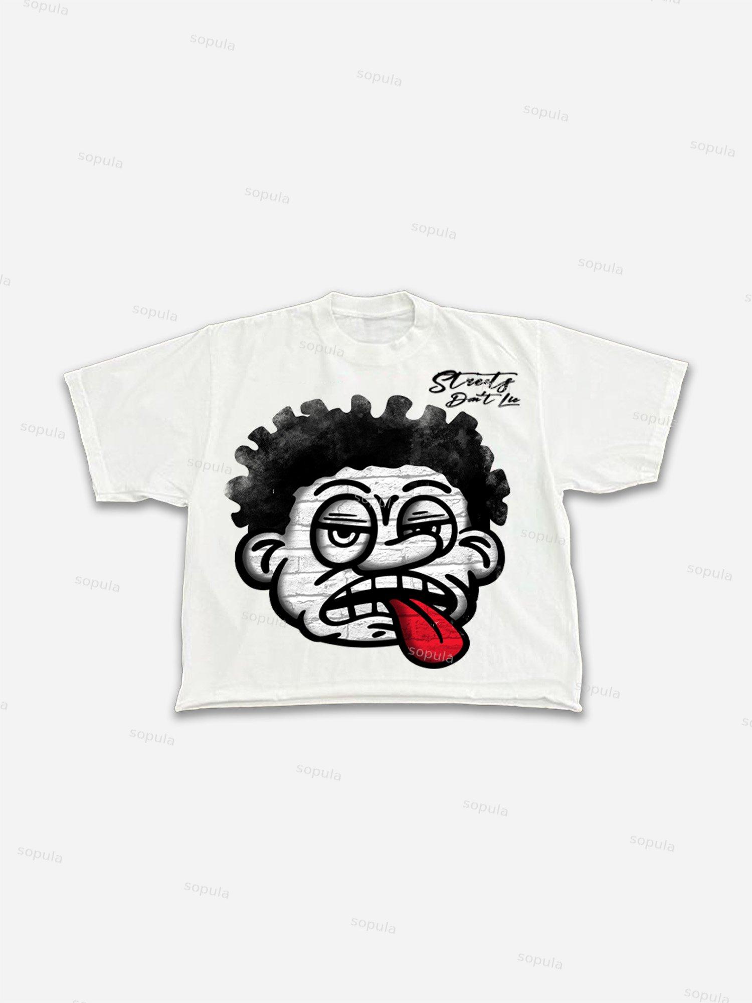 Affliction Sketch Skull Vintage Graphic Cotton T-shirt Product Image