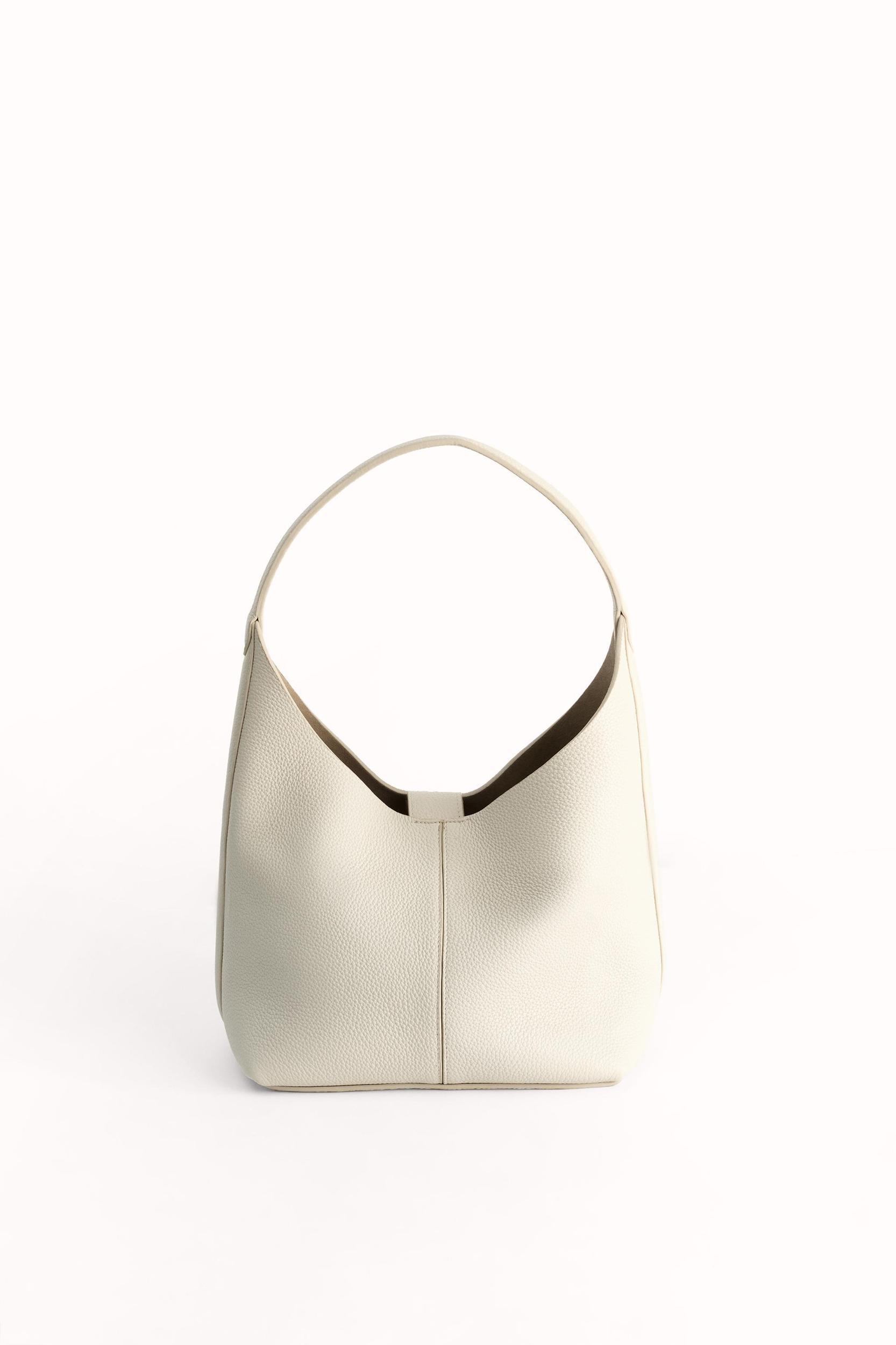 GRAINED LEATHER BUCKET BAG Product Image