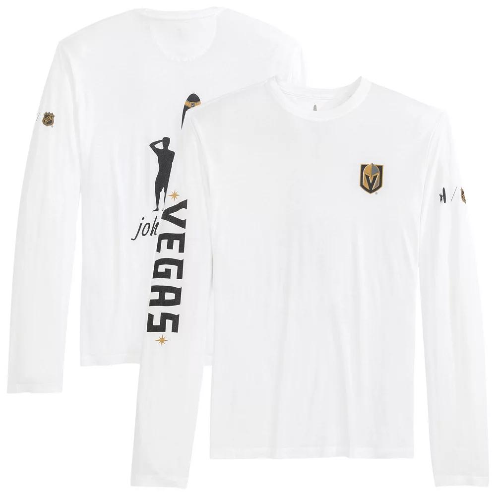 Men's johnnie-O White Vegas Golden Knights Adam Long Sleeve T-Shirt,  Product Image