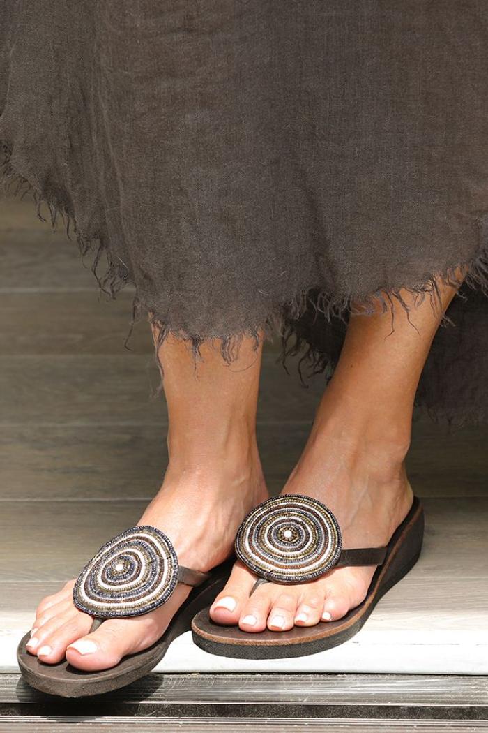 Medallion Bronze Sandals Product Image