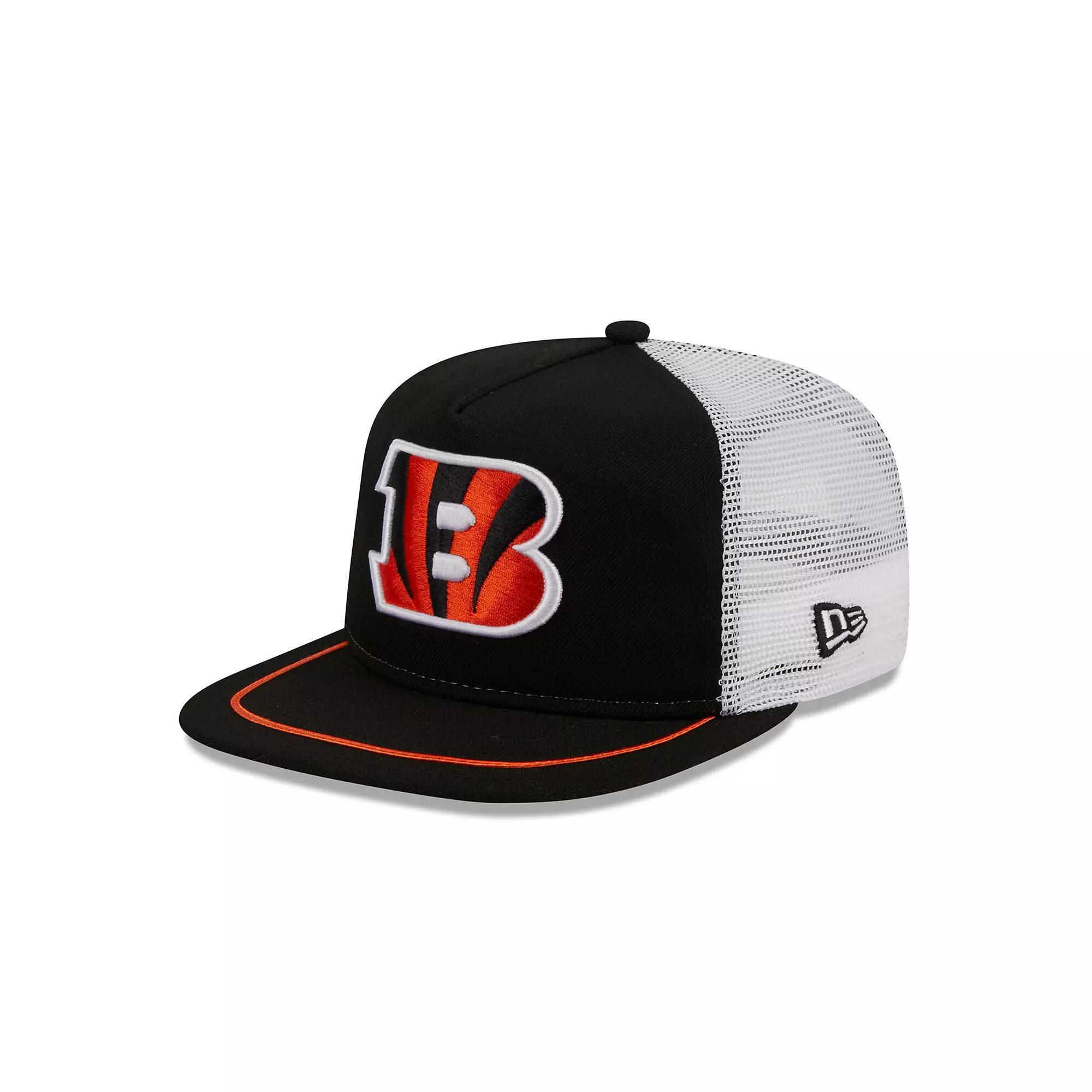 Men's New Era Black/White Cincinnati Bengals Original Classic Golfer Adjustable Hat Product Image