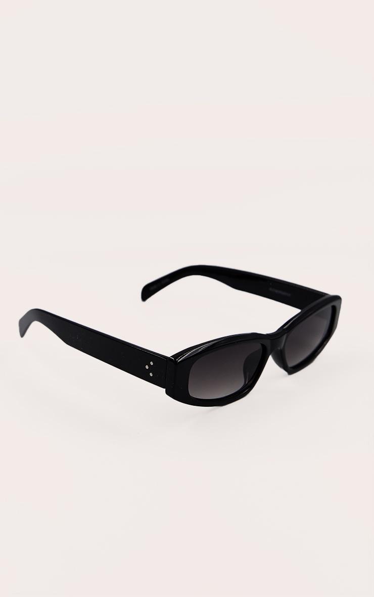 Black Cat Eye Slim Sunglasses Product Image