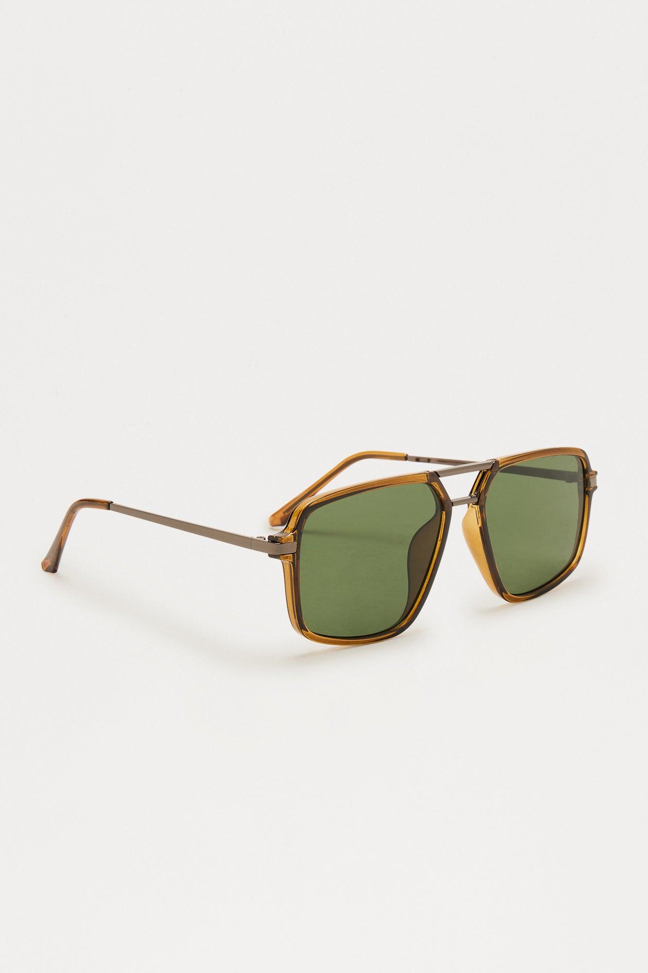 Afterglow Square Sunglasses - Brown Product Image