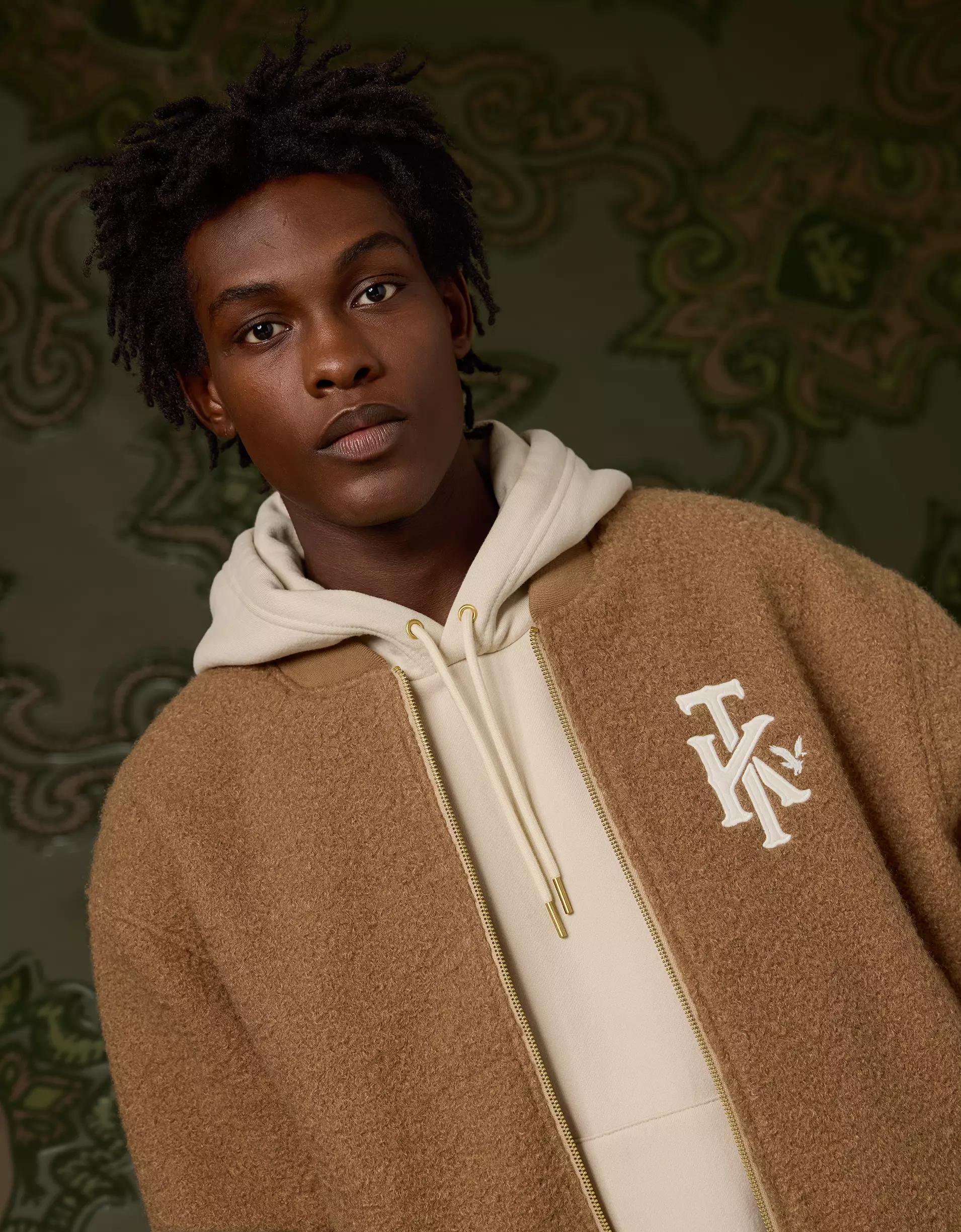 AE x Tru Kolors Sherpa Bomber Jacket Product Image