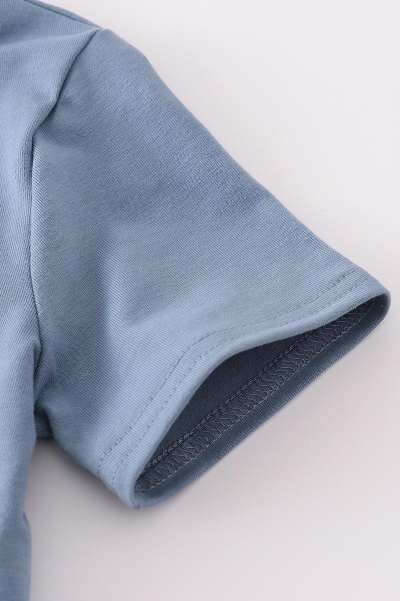 Blue stripe crane truck applique top Product Image