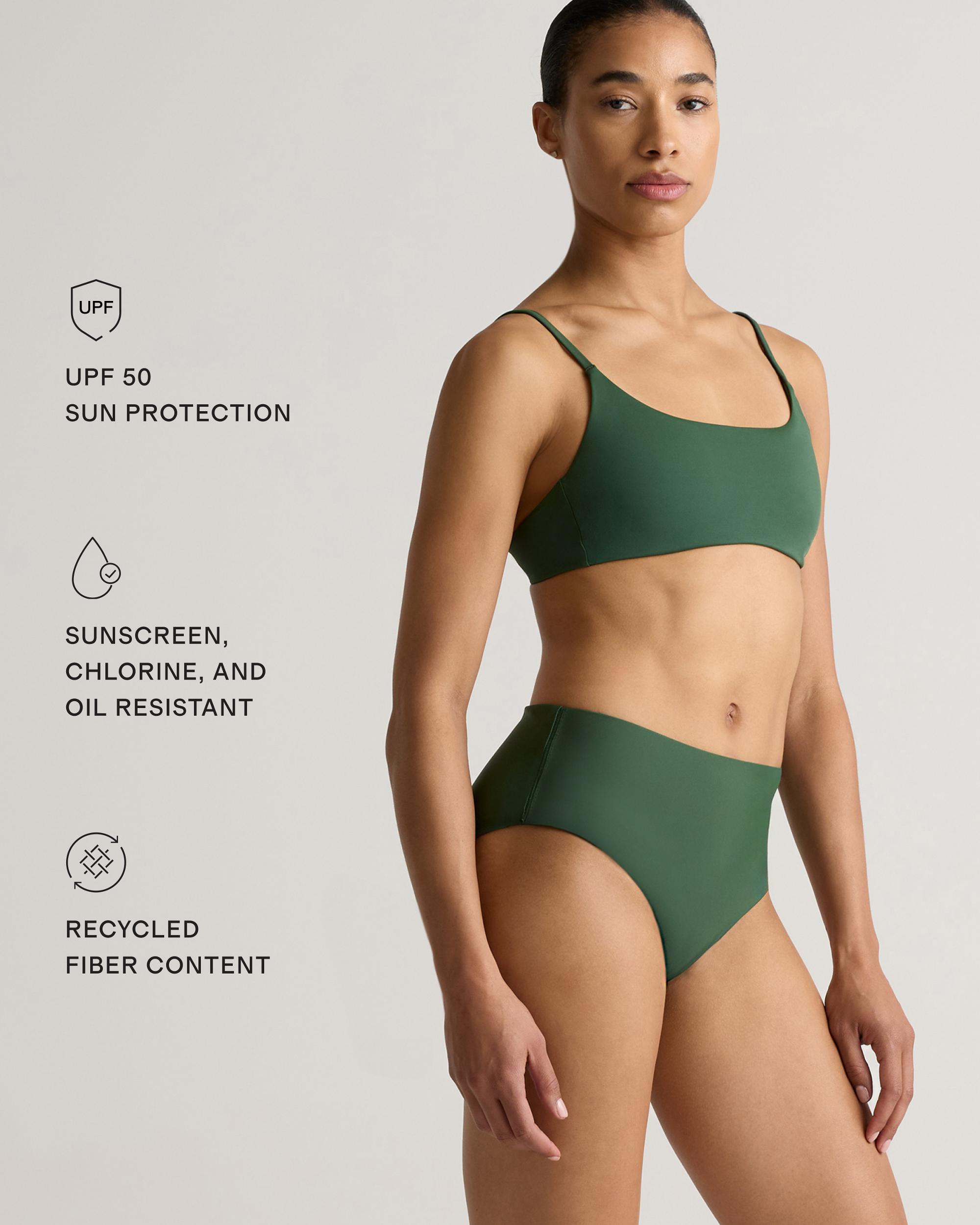 Quince | Women's Italian High-Rise Bikini Bottom 78% Recycled Polyamide, 22% Spandex Product Image