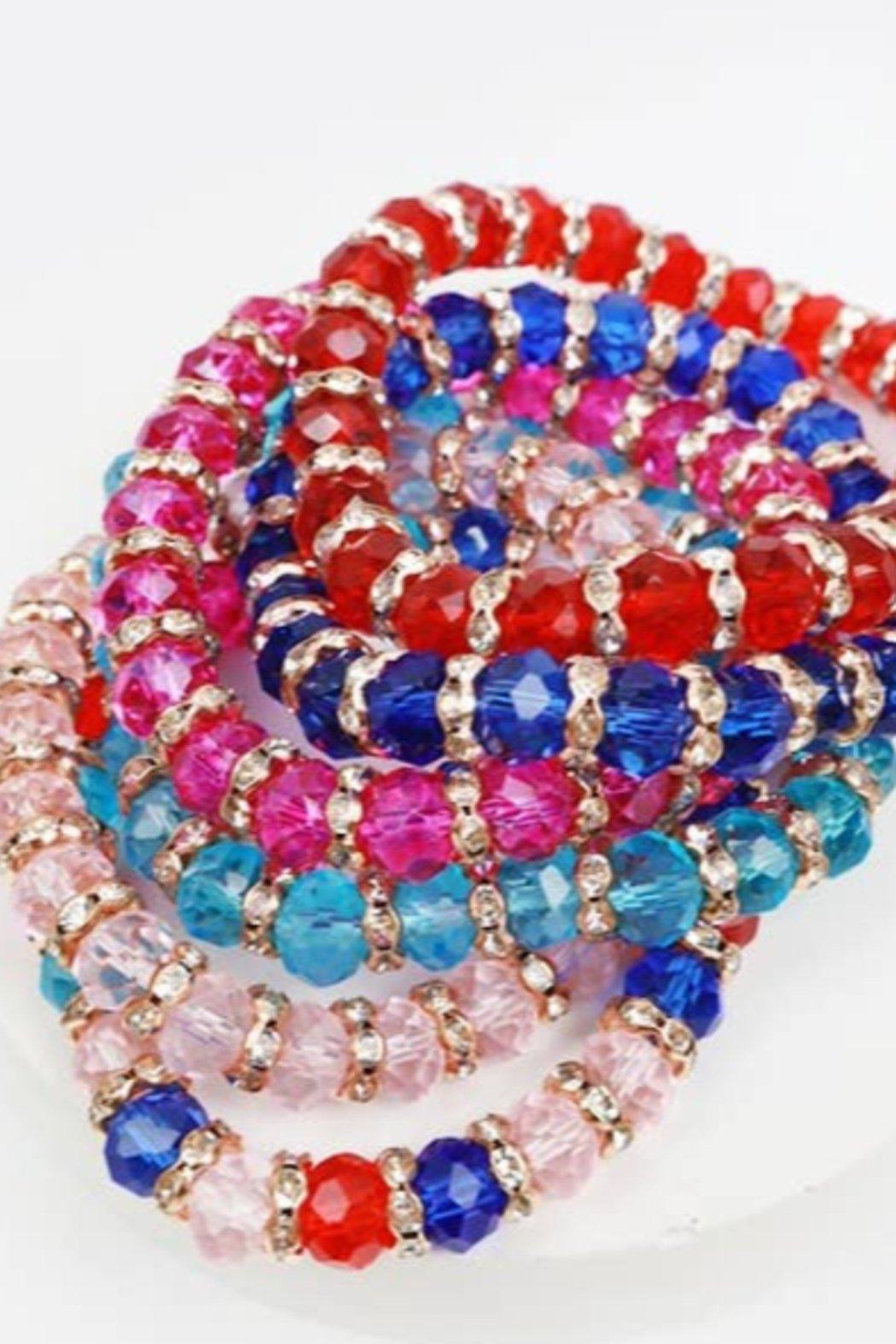 Multi Beaded Stretch Bracelet Product Image
