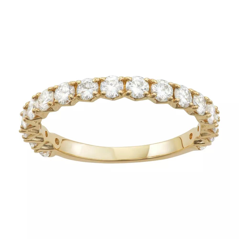 Charles & Colvard 14k Gold 1 Carat T.W. Lab-Created Moissanite Wedding Band, Women's, Size: 5, Yellow Product Image