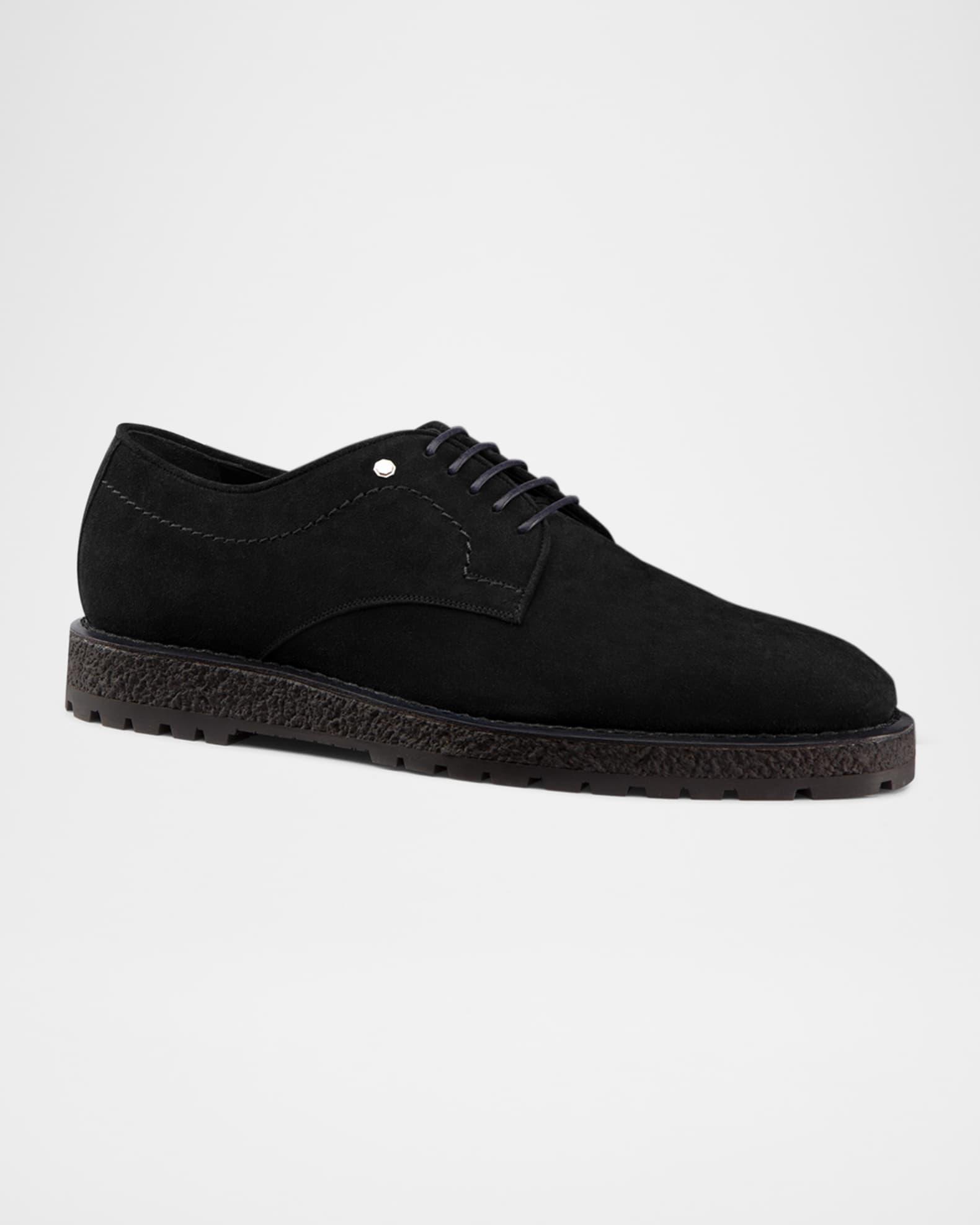 Men's Suede Crepe-Sole Derby Sneakers Product Image