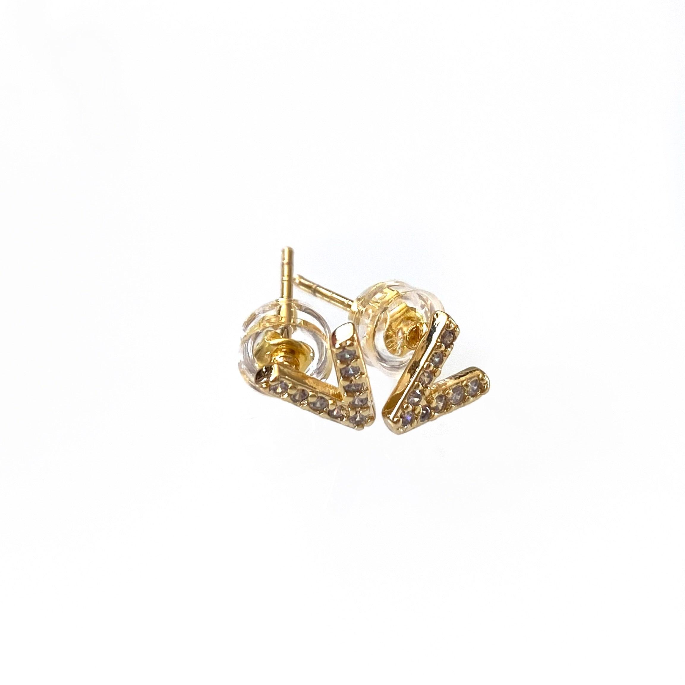 Gold Initial Studs Product Image