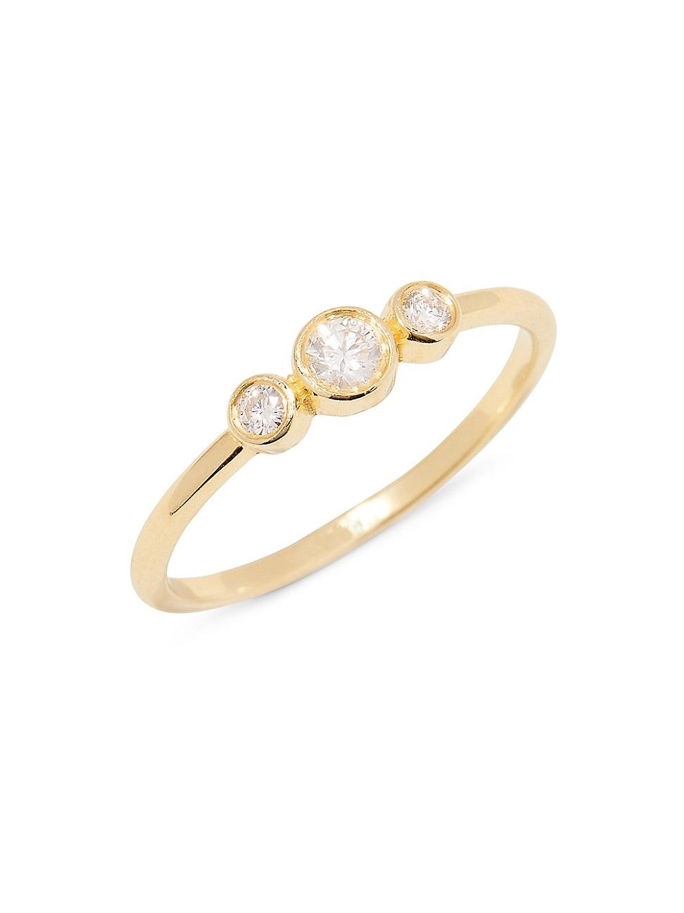 Womens Elle 14K-Yellow-Gold Vermeil & 0.07 TCW Diamond Ring Product Image