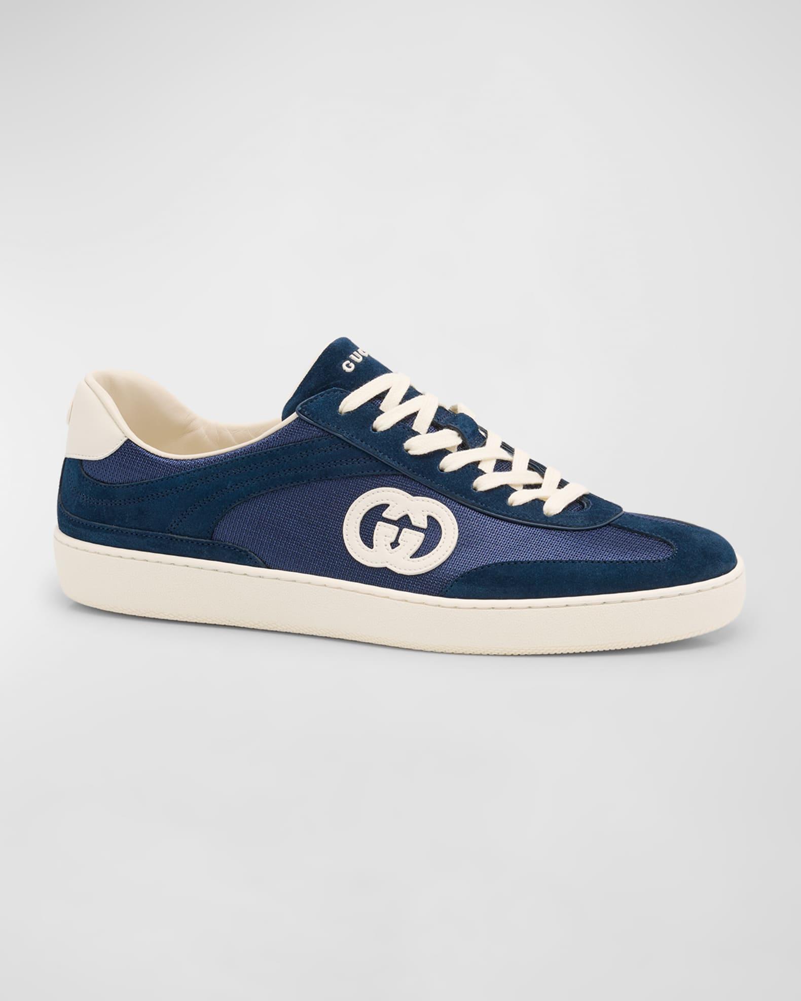 Men's G75 Canvas and Suede T-Toe Low-Top Sneakers Product Image