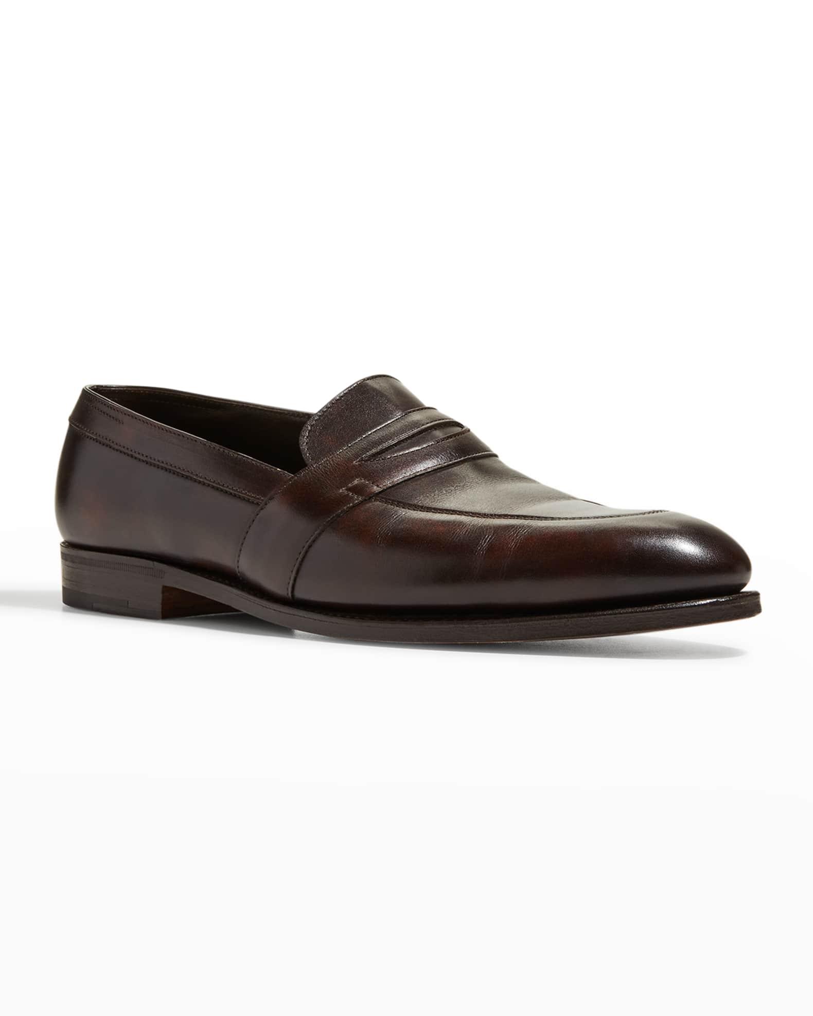 Men's Adley Leather Penny Loafers Product Image